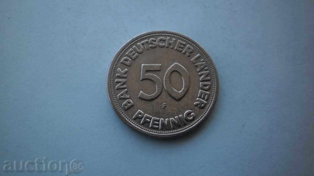 50 Pfennig 1949 F Germany