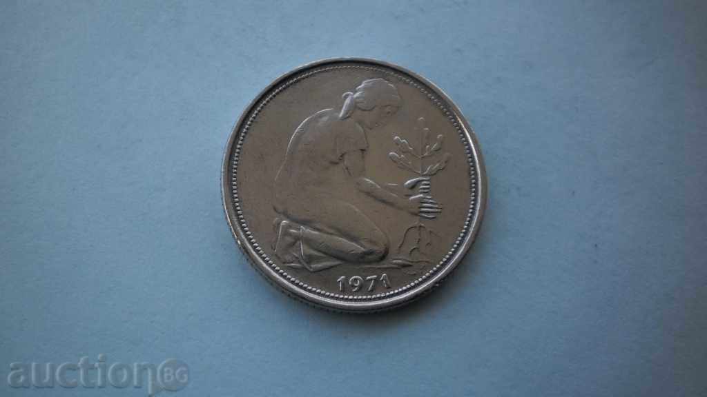 50 Pfeniga 1971 F Germania cu preț € 1.02 | 1.99 BGN
