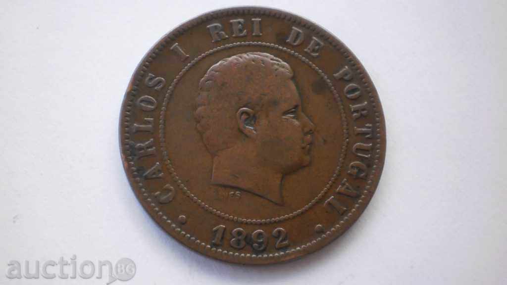Portugalia 20 Ray 1892 Rare monede cu preț € 5.11 | 9.99 BGN
