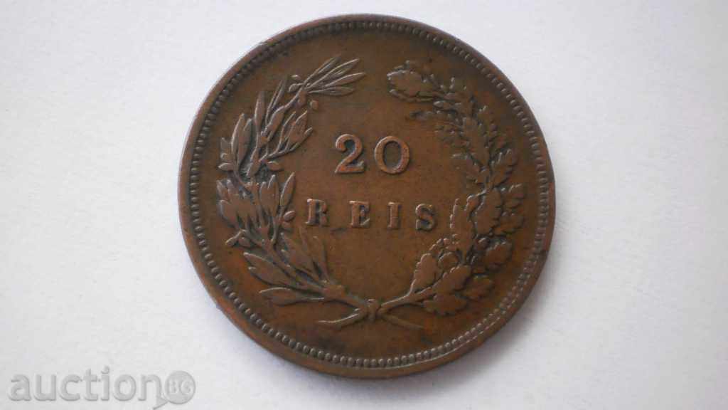 Πορτογαλία 20 Ray 1892 Σπάνιες κέρμα