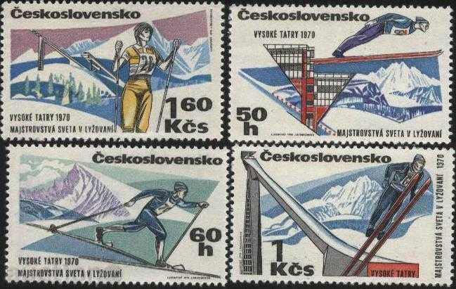 Καθαρίστε επιδόσεις Sport Σκι Πρωτάθλημα του 1970 από την Τσεχοσλοβακία