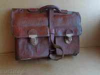 Old leather bag, wallet, suitcase early twentieth century