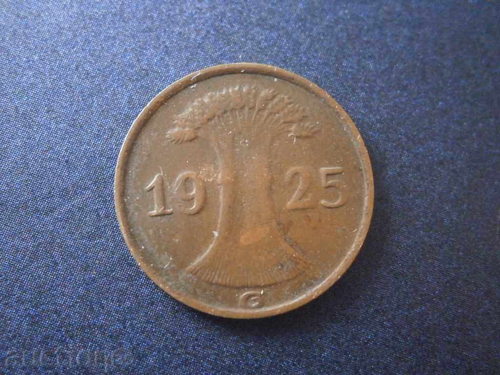 Δημοπρασία 1 pfennig 1925 G Δημοπρασία 1 pfennig 1925 G
