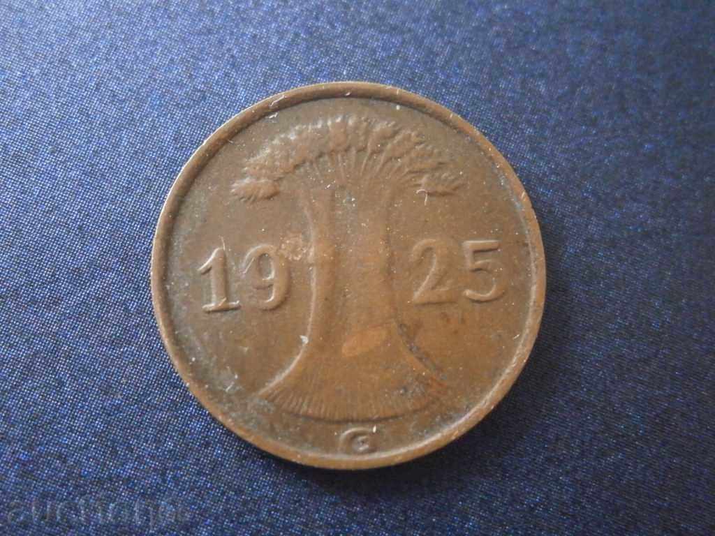 Παράδοση 1 pfennig 1925 G Παράδοση 1 pfennig 1925 G