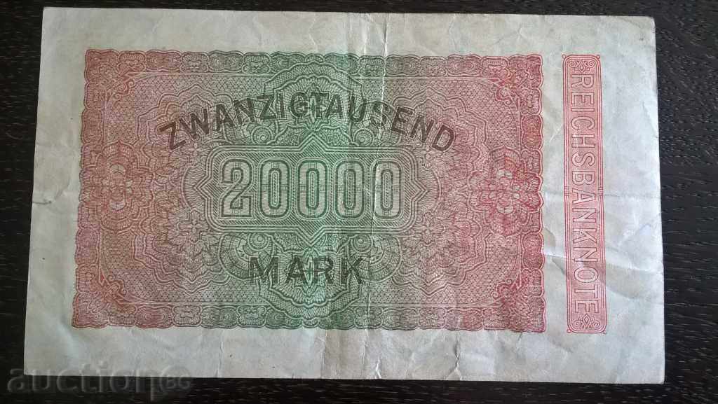Reich banknote - Germany - 20 000 marks | 1923 with price 11.00 BGN | € 5.62 Reich banknote - Germany - 20 000 marks | 1923 with price 11.00 BGN | € 5.62