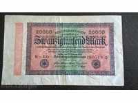 Райх банкнота - Германия - 20 000 марки | 1923г