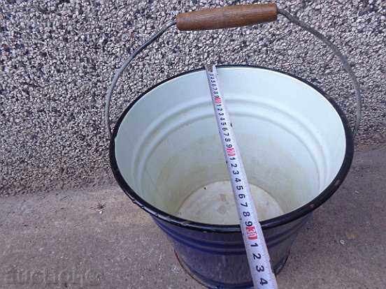 Soca period enamel bucket, enamel vessel, basin - 5