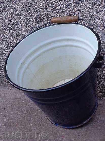 Soca period enamel bucket, enamel vessel, basin - 7