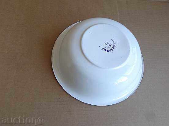 Auction  Enameled bowl basin with enamel from the mouth of the Bulgarian People's Republic