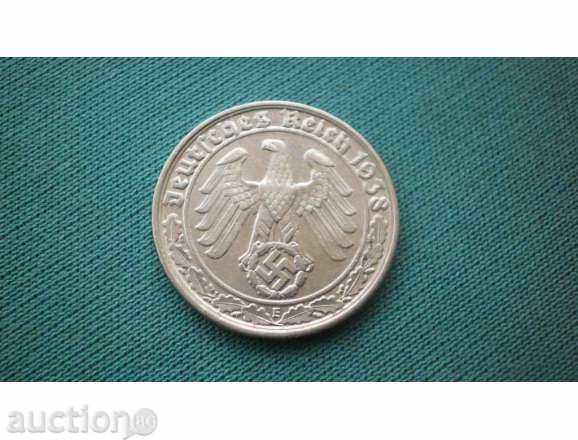 Germania III Reich 50 Pfennig 1938 E RRRR UNC