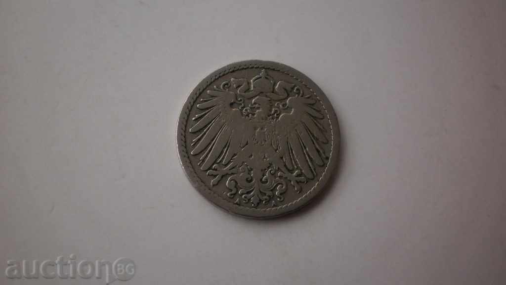 5 pfennig 1894 A Germania cu preț € 1.02 | 1.99 BGN