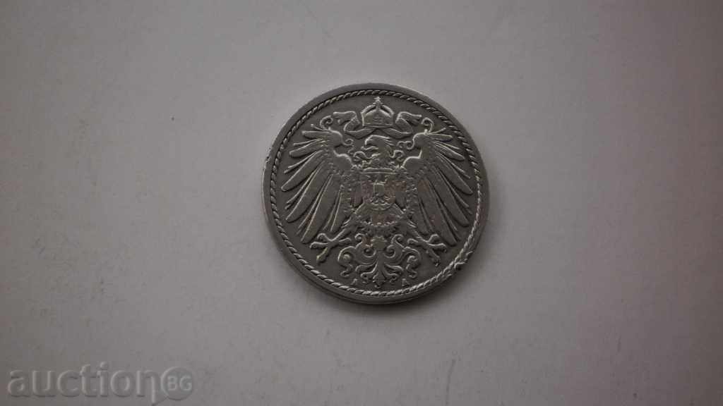 5 pfennig 1911 A Germania cu preț € 1.02 | 1.99 BGN