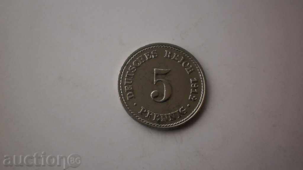5 pfennig 1912 A Germania