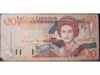 Est Caraibe - Dominica 20 Dolari 2012 bancnote rare