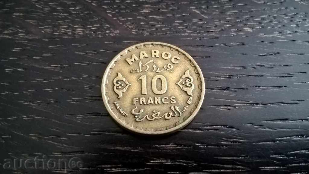 Coin - Morocco - 10 francs 1952 with price 3.20 BGN | € 1.64 Coin - Morocco - 10 francs 1952 with price 3.20 BGN | € 1.64