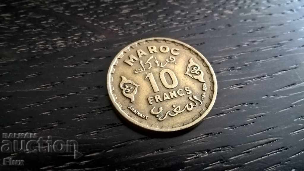 Coin - Morocco - 10 francs 1952