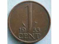 Холандия 1 цент 1955г.