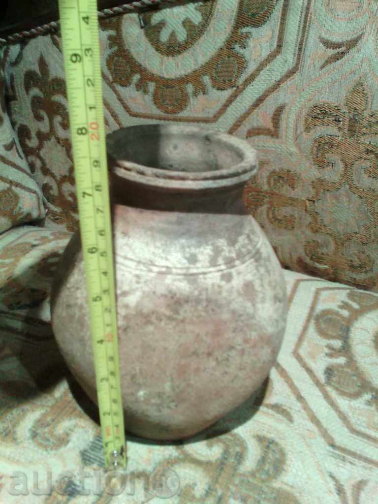 Interesant borcan ceramică vechi