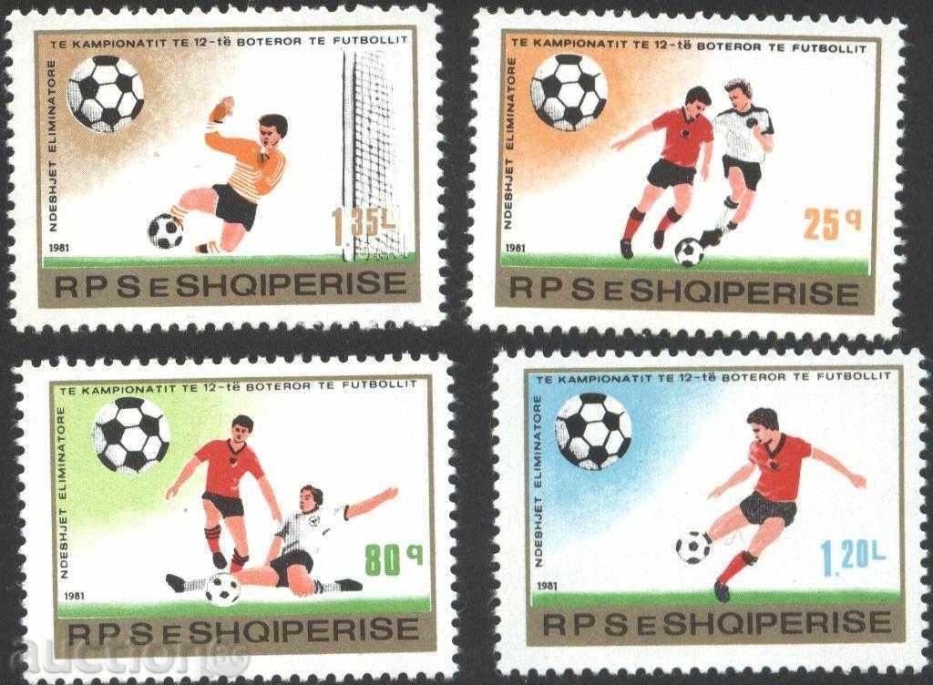 Чисти марки Футбол 1981  от Албания