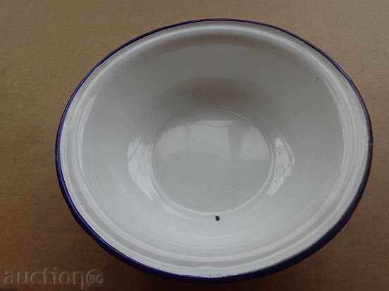 Enameled bowl of juice, enameled bowl, basin