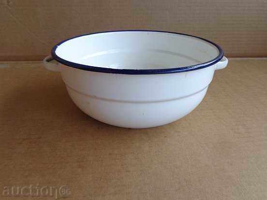 Delivery of Enamelled bowl with handles, enamel bowl, basin, basin Delivery of Enamelled bowl with handles, enamel bowl, basin, basin
