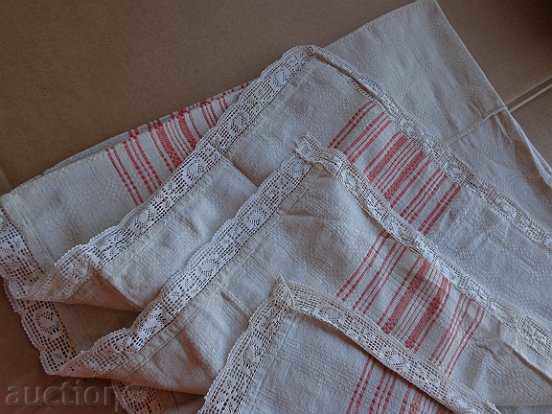 Old handmade bed sheet with lace - 5 Old handmade bed sheet with lace - 5