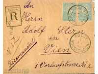 SMALL LION 2 x 25 cm Featured Envelope RUSE - VIENNA 02.II.1895