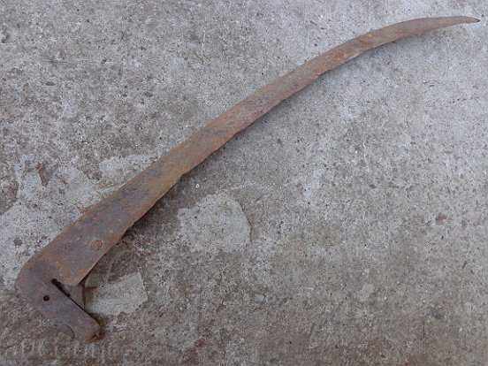 Old hand-forged mowing hair, wrought iron - 5