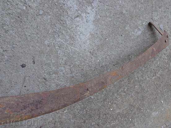 Old hand-forged mowing hair, wrought iron - 7