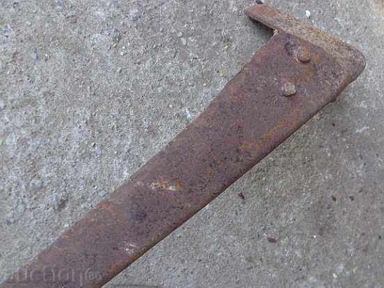 Auction Old hand-forged mowing hair, wrought iron Auction Old hand-forged mowing hair, wrought iron