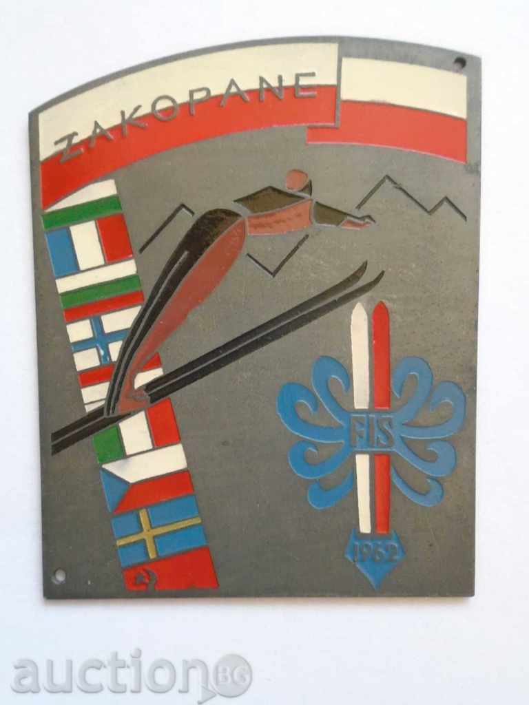 1962 - MEDAL WORLD OF SKI IN "ZAKOPANE" with price 13.50 BGN | € 6.90