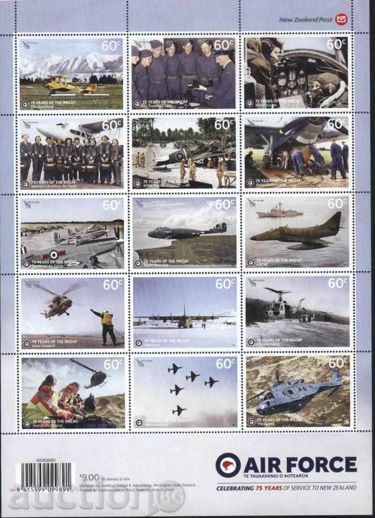 Чисти марки в малък лист Авиация 2012 от Нова Зеландия
