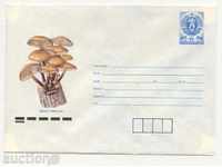 Envelope with original brand and illustration Mushrooms 1990 from Bulgaria