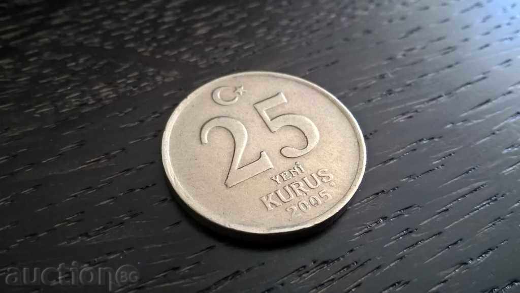 Monede - Turcia - 25 kurusha | 2005.