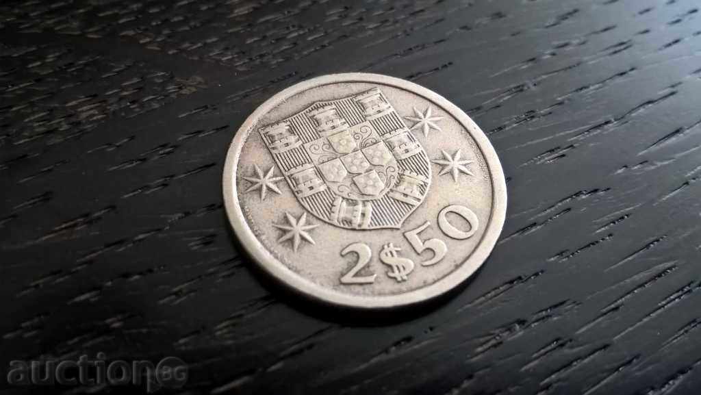 Monedă - Portugalia - 2,50 (2 $ 50) Escudo | 1974.
