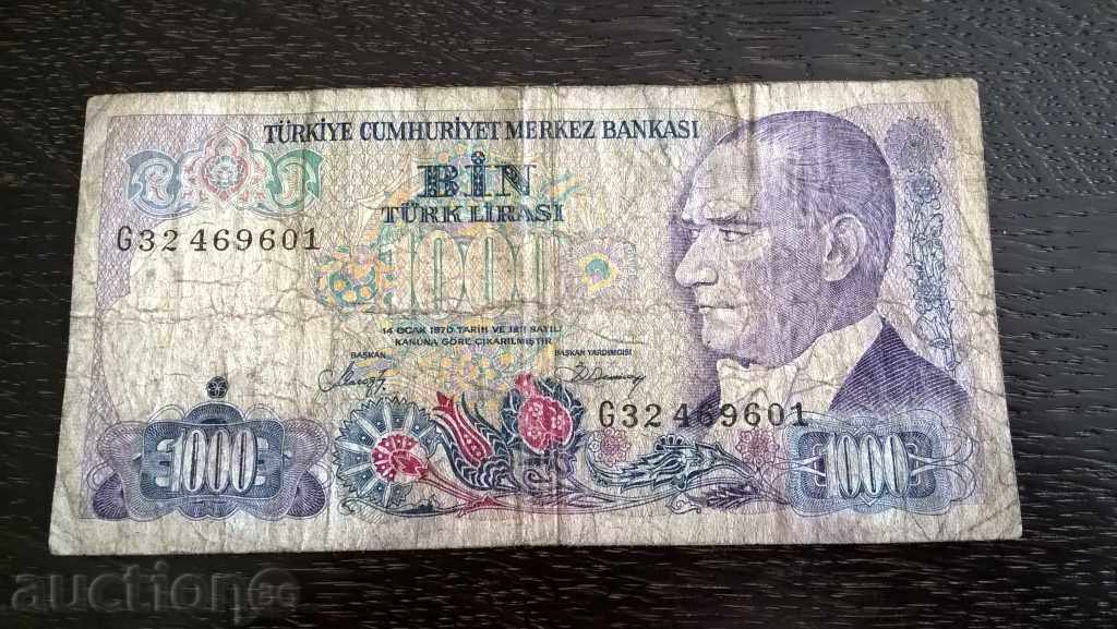 Bill - Turcia - 1000 liras | 1970.