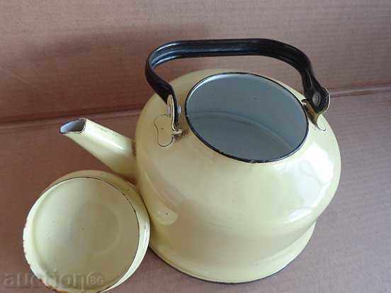Enamelled teapot kettle, enamel container, USSR - 5