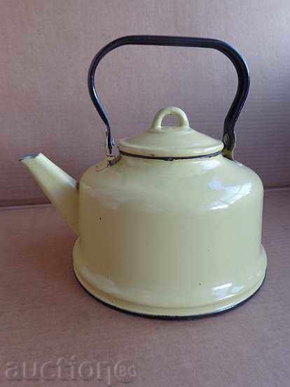 Enamelled teapot kettle, enamel container, USSR - 6
