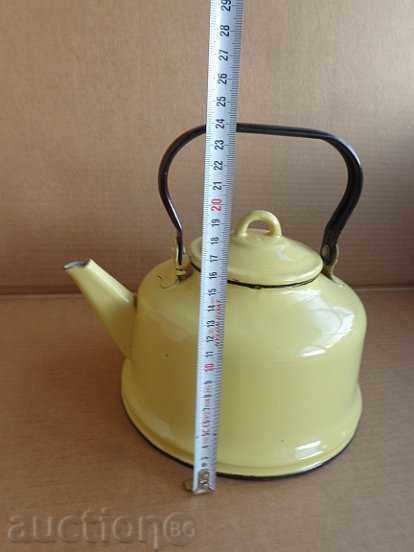 Enamelled teapot kettle, enamel container, USSR - 7