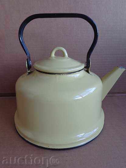 Enamelled teapot kettle, enamel container, USSR