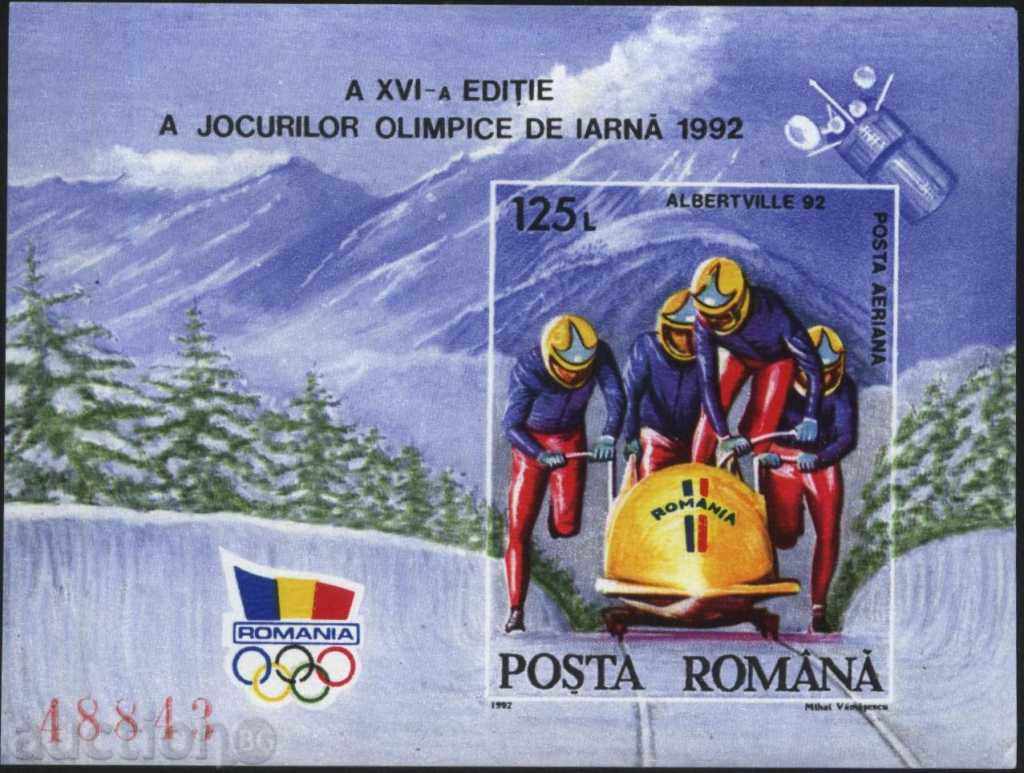 Καθαρίστε μπλοκ Albertville Ολυμπιακούς Αγώνες του 1992 στη Ρουμανία