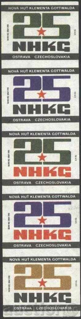 5 match tags from the Czechoslovak Lot 1604
