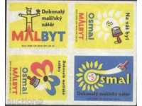 4 etichete matchbox din Cehoslovacia Lot 1602