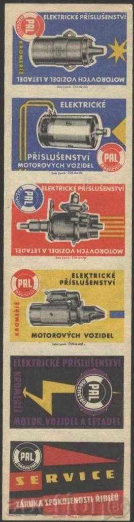 6 match tags from the Czechoslovak Lot 703