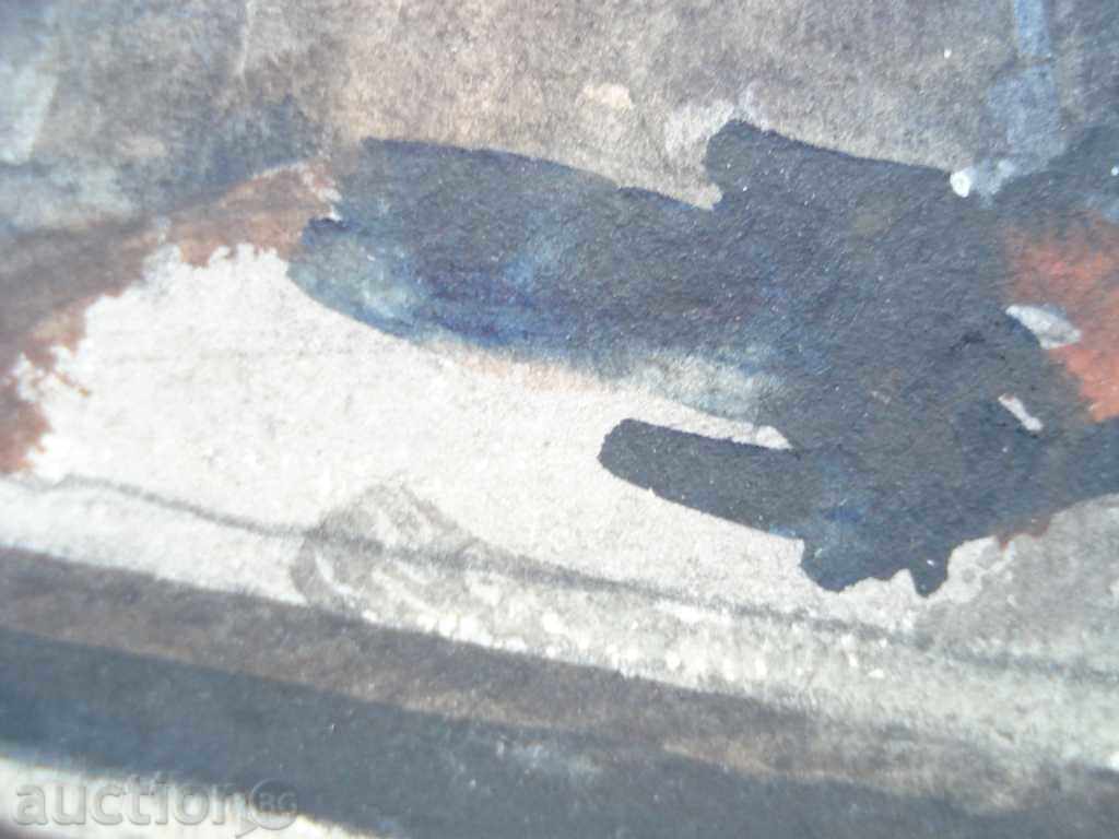 1044 Unknown author scenography interior watercolor P35 / 45 cm - 5