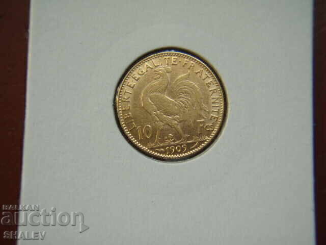Auction 10 Francs 1909 France - AU (Gold) Auction 10 Francs 1909 France - AU (Gold)
