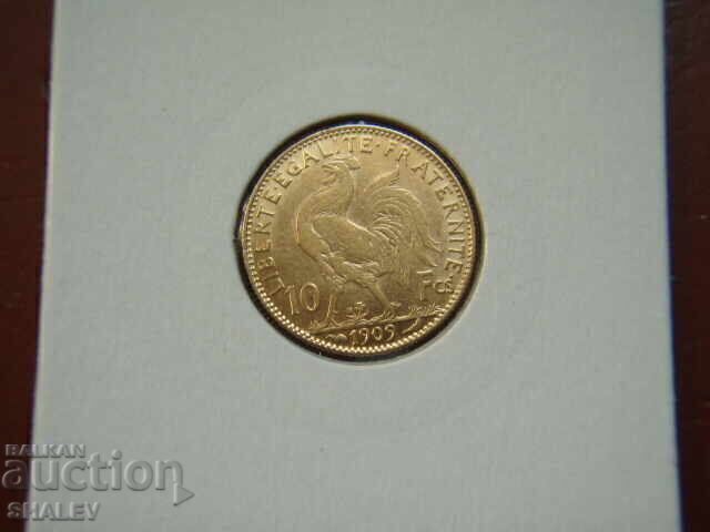 Delivery of 10 Francs 1909 France - AU (Gold) Delivery of 10 Francs 1909 France - AU (Gold)
