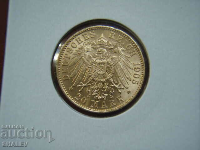 20 Mark 1905 Saxony (Germany) Saxony - AU (gold)