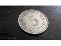 Monede - Malta - 5 cenți | 1972.