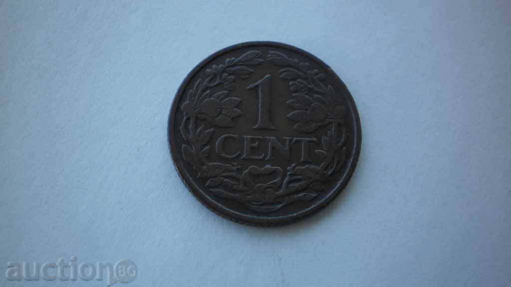 Olanda 1 Cent 1926 Monedă de cupru rară